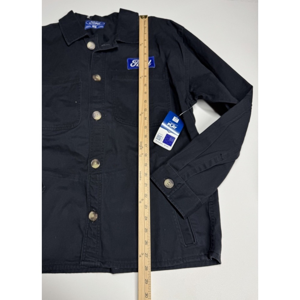 Ford Motors Vintage Style Canvas Twill Chore Coat Work Jacket Men's XL Black - Picture 2 of 9